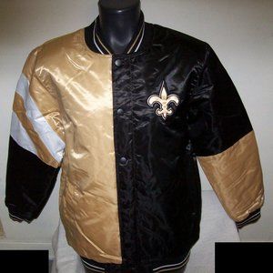 NEW ORLEANS SAINTS NFL STARTER 50/50 Snap Down Jacket 3X 4X 5X 6X